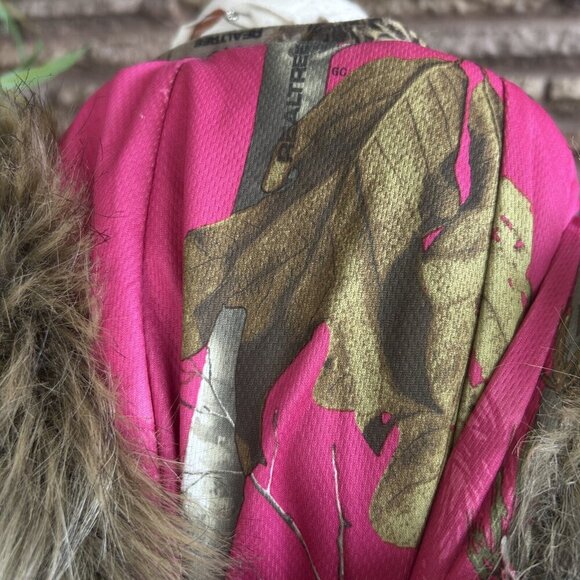 Realtree Camo Max-1 XT Full Zip Jacket Removable Faux Fur Trim Hood Size Large - Picture 5 of 10